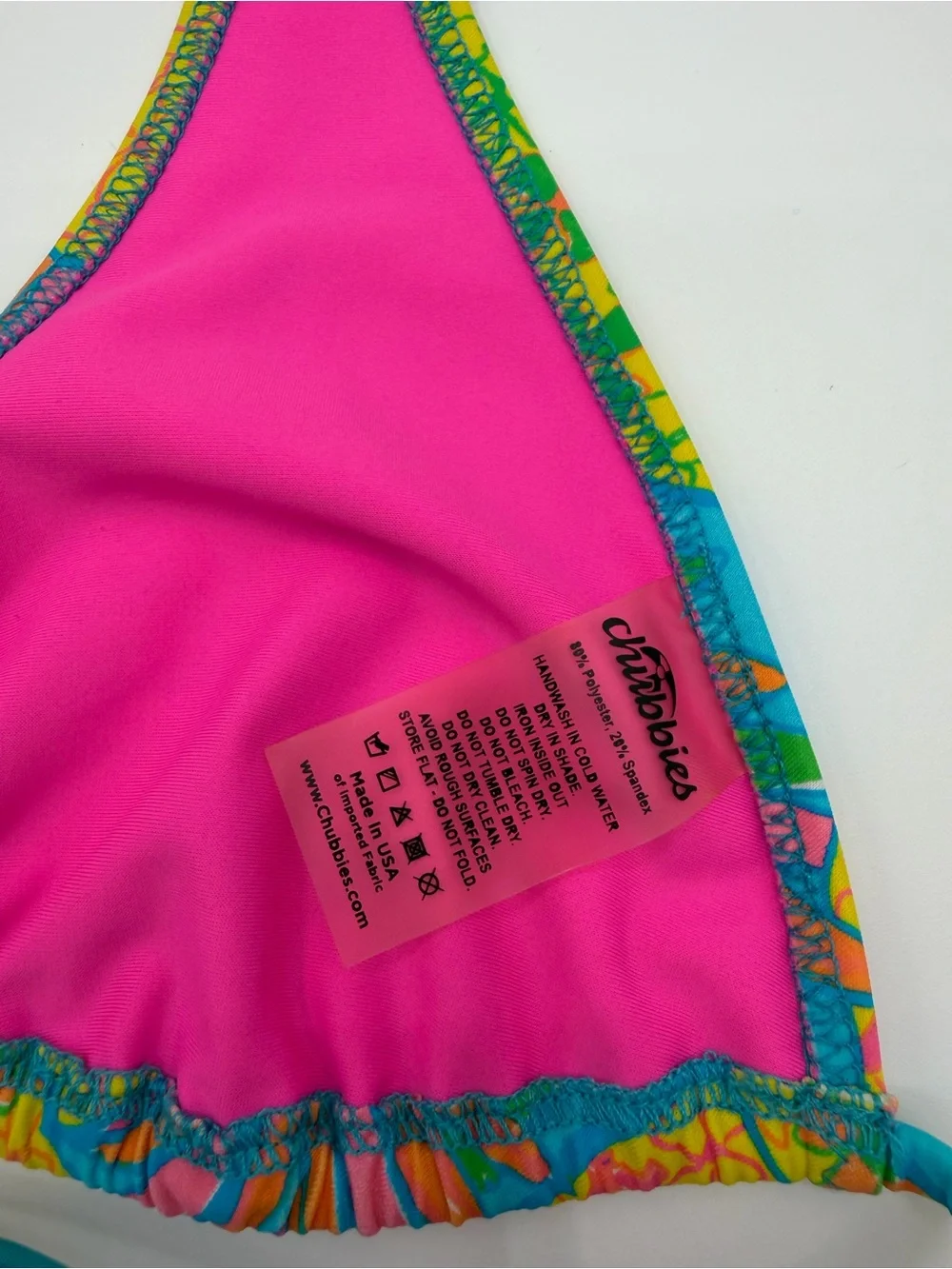 Chubbies Girls Pineapple Print Bikini - Turquoise, Yellow & Pink